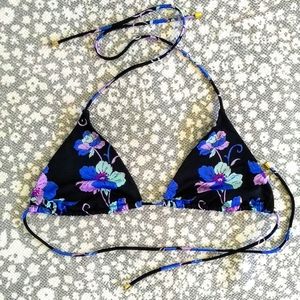 Victoria's Secret | swim black floral triangle top